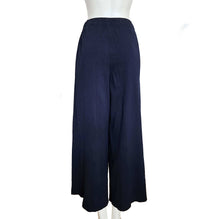 ISSEY MIYAKE ME NAVY PLEATED WIDE LEG PANTS (ONE SIZE)