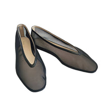 LE MONDE BERYL LUNA LEATHER TRIMMED MESH BALLET FLATS (38)