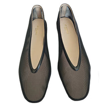 LE MONDE BERYL LUNA LEATHER TRIMMED MESH BALLET FLATS (38)