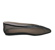LE MONDE BERYL LUNA LEATHER TRIMMED MESH BALLET FLATS (38)