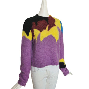 LOEWE INTARSIA CREWNECK SWEATER (L)