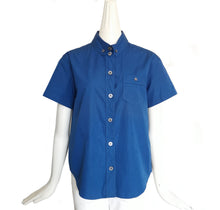 LOUIS VUITTON BLUE SHORT SLEEVES COTTON SHIRT (36)