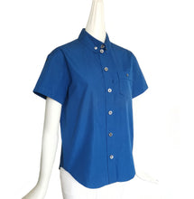 LOUIS VUITTON BLUE SHORT SLEEVES COTTON SHIRT (36)