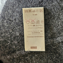 LOUIS VUITTON CHARCOAL PADLOCK LOGO CHAIN MOTIF SHORT SLEEVES CASHMERE SWEATER (XS/S estimate)