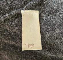 LOUIS VUITTON CHARCOAL PADLOCK LOGO CHAIN MOTIF SHORT SLEEVES CASHMERE SWEATER (XS/S estimate)