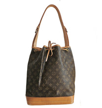 LOUIS VUITTON BROWN MONOGRAM NOE DRAWSTRING BUCKET BAG