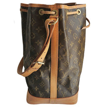 LOUIS VUITTON BROWN MONOGRAM NOE DRAWSTRING BUCKET BAG