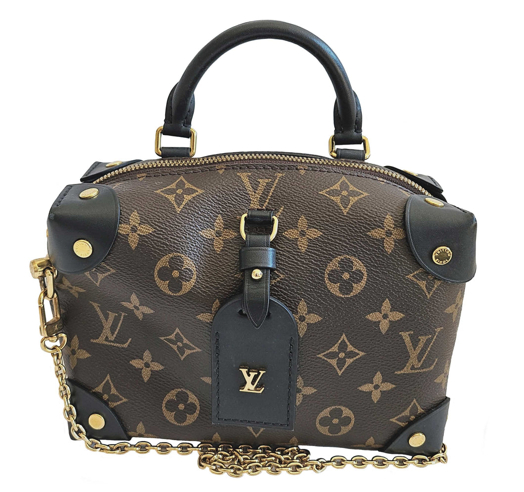 LOUIS VUITTON MONOGRAM PETITE MALLE SOUPLE BLACK BAG