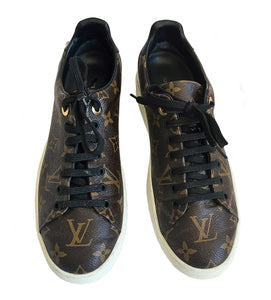 LOUIS VUITTON BROWN MONOGRAM FRONTROW SNEAKERS (38.5)