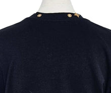 LOUIS VUITTON NAVY FLOWER MOTIF TEE (M)
