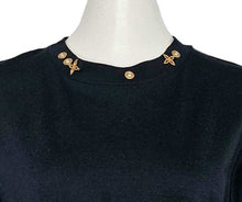 LOUIS VUITTON NAVY FLOWER MOTIF TEE (M)