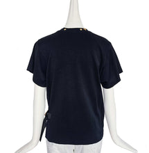 LOUIS VUITTON NAVY FLOWER MOTIF TEE (M)