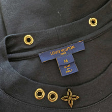 LOUIS VUITTON NAVY FLOWER MOTIF TEE (M)