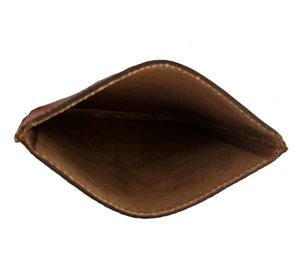 MARIA RUDMAN BROWN LEATHER CARD CASE