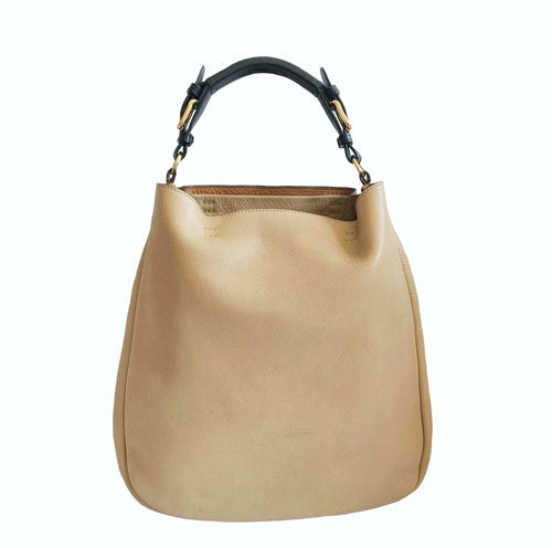 MARNI BEIGE LEATHER SHOULDER BAG