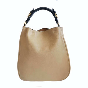 MARNI BEIGE LEATHER SHOULDER BAG