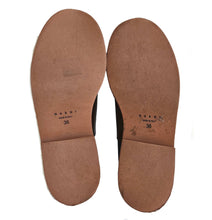 MARNI NAVY/BROWN FRONT FLAP LEATHER SHOES (36)