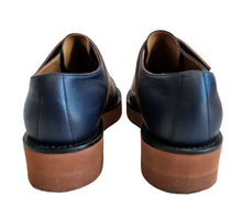 MARNI NAVY/BROWN FRONT FLAP LEATHER SHOES (36)