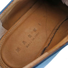 MARNI NAVY/BROWN FRONT FLAP LEATHER SHOES (36)