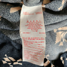 MARNI BLACK/BEIGE PRINT JEWEL APPLIQUE BLOUSE (40)