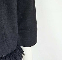 MARNI BLACK FRINGE WOOL TOP (42)