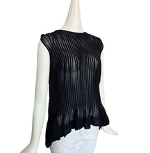 MARNI BLACK PLEATED SHEER FRONT TOP (42)