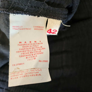 MARNI BLACK PLEATED SHEER FRONT TOP (42)