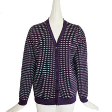 MARNI PURPLE/BLUE COTTON SILK CARDIGAN (46)