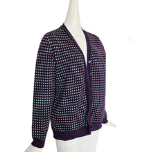 MARNI PURPLE/BLUE COTTON SILK CARDIGAN (46)