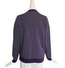 MARNI PURPLE/BLUE COTTON SILK CARDIGAN (46)