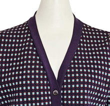 MARNI PURPLE/BLUE COTTON SILK CARDIGAN (46)