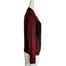 MARNI BURGUNDY/BLACK KNIT BOMBER JACKET (40)