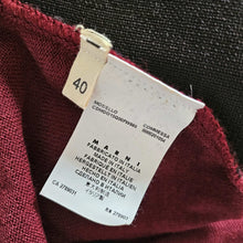 MARNI BURGUNDY/BLACK KNIT BOMBER JACKET (40)