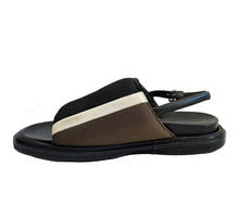 MARNI BLACK/BROWN FABRIC FUSSBETT SANDALS (37.5)