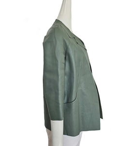 MARNI GREEN LAMB SKIN JACKET (38)