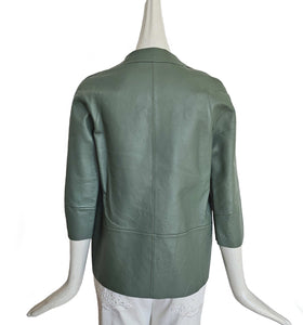 MARNI GREEN LAMB SKIN JACKET (38)