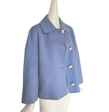 MARNI POWDER BLUE WOOL/CASHMERE SHORT COAT (40)