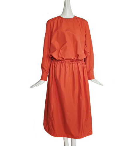 MARNI ORANGE DRAWSTRING MIDI DRESS (40)