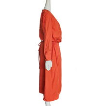 MARNI ORANGE DRAWSTRING MIDI DRESS (40)