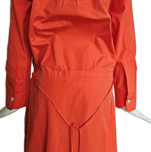 MARNI ORANGE DRAWSTRING MIDI DRESS (40)