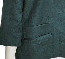 MARNI TEAL WRINKLED FLARE JACKET (40)