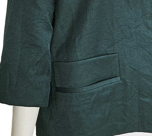 MARNI TEAL WRINKLED FLARE JACKET (40)