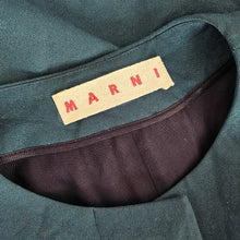 MARNI TEAL WRINKLED FLARE JACKET (40)