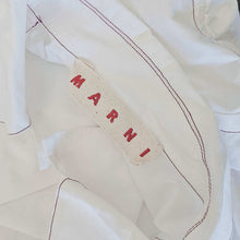 MARNI WHITE RELAXED FIT DOLMAN COTTON SHIRT (40)