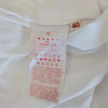 MARNI WHITE RELAXED FIT DOLMAN COTTON SHIRT (40)