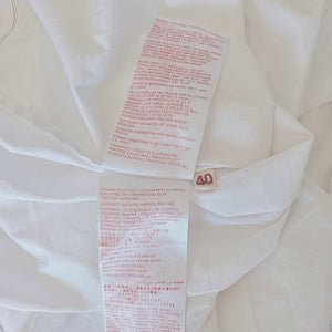 MARNI WHITE RELAXED FIT DOLMAN COTTON SHIRT (40)