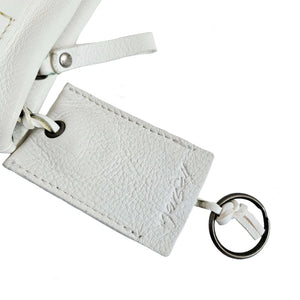 MARSELL WHITE FANTASMINO PEBBLE LEATHER CROSSBODY/CLUTCH BAG