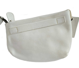 MARSELL WHITE FANTASMINO PEBBLE LEATHER CROSSBODY/CLUTCH BAG