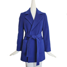 MAX & CO. ROYAL BLUE WAIST TIE COAT (40)