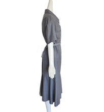 STELLA MCCARTNEY GRAY WOOL SHIRT DRESS (40)